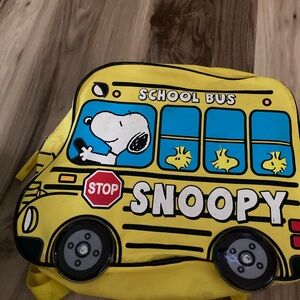 Peanuts Snoopy School Bus Backpack 2015 Woodstock Small Book Bag